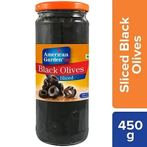 A.G BLACK OLIVES SLICED 450GM