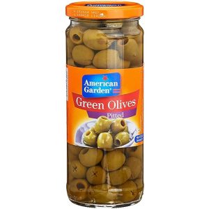 A.G GREEN OLIVES PITTED 450GM