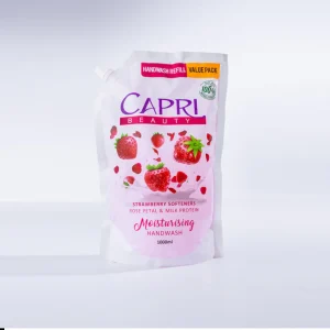 CAPRI STRAWBERRY HAND WASH POUCH PINK 1000ML