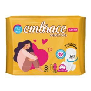EMBRACE SENSITIVES ULTRA THIN L 9PADS