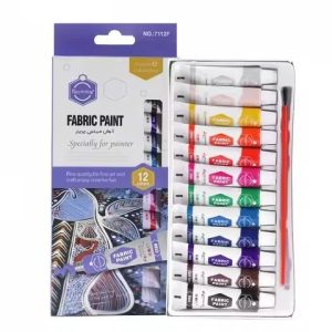 FABRIC PAINT 12 CLR 12ML TUBE 7112F