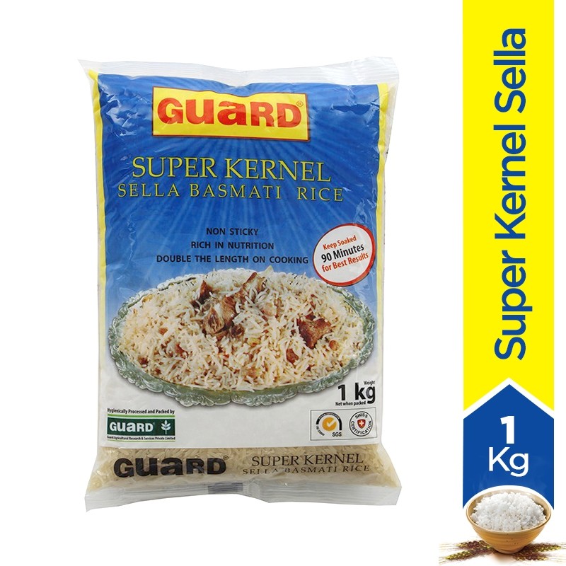 Kernel Rice Saudi GUARD SUPER KERNEL SELLA RICE 1KG – JKS Cash And Carry