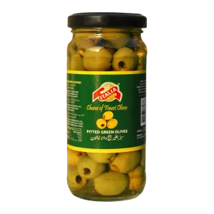 ITALIA GREEN OLIVES PITTED 935GM