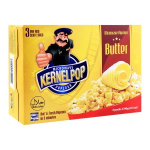 KERNEL POPCORN BUTTER 3X90GM