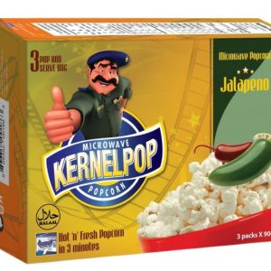 KERNEL POPCORN JALAPENO 3X90GM