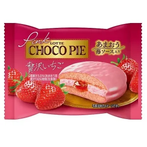 LOTTE CHOCO PIE STRAWBERRY BISCUIT