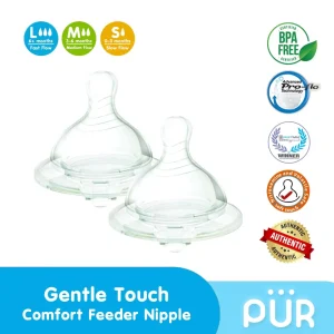 PUR FEEDER ANTI-COLIC NIPPLE FAST FLOW 2PCS