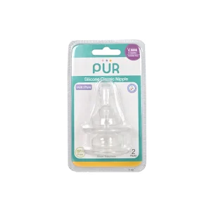 PUR SILLICONE CLASSIC NIPPLE 2PCS