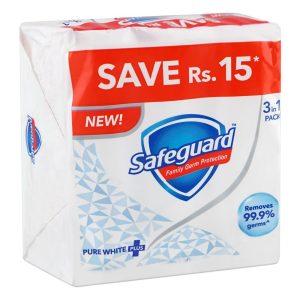 SAFEGUARD WHITE SOAP 3X95GM